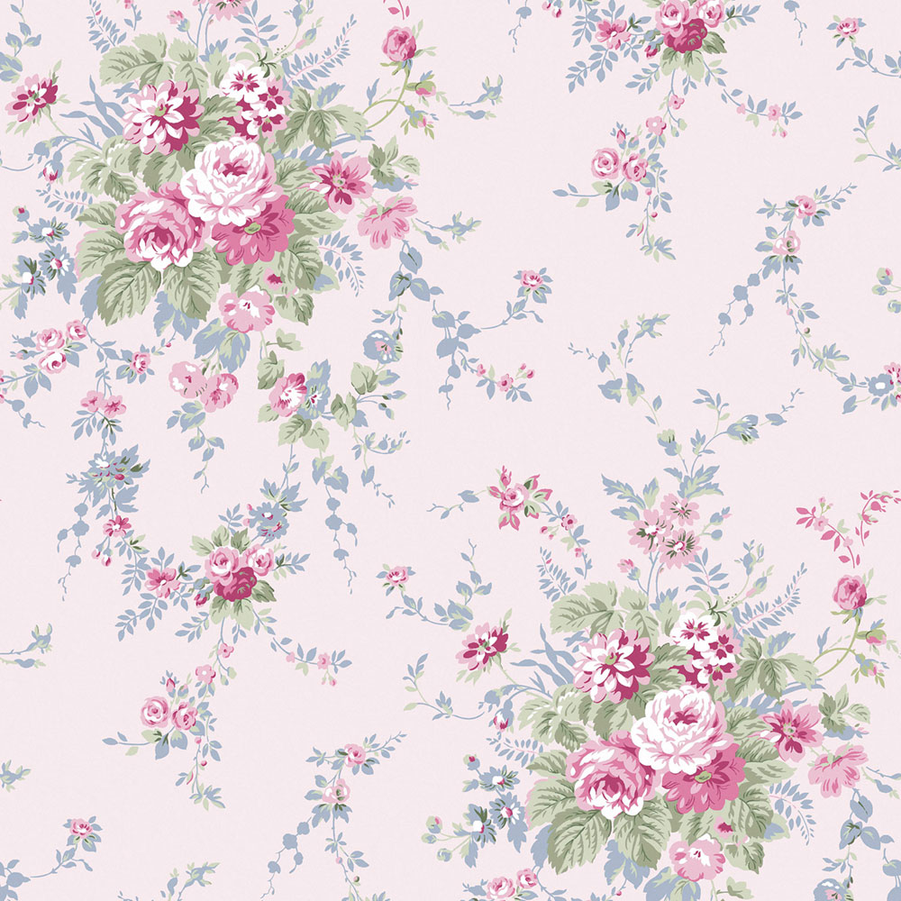 Vliesová tapeta na zeď, růžová, květiny, 125127, Shabby Chic by Rachel Ashwell