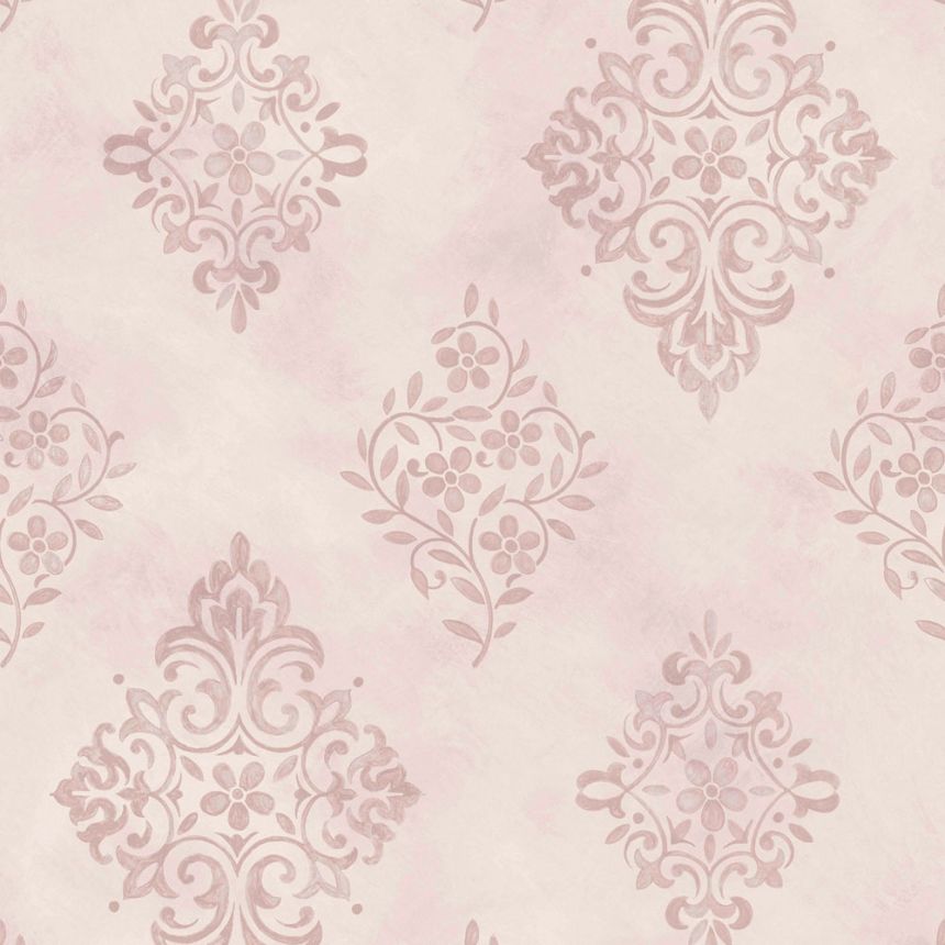 Vliesová tapeta na zeď, růžová, zámecká, ornamenty, 125136, Shabby Chic by Rachel Ashwell