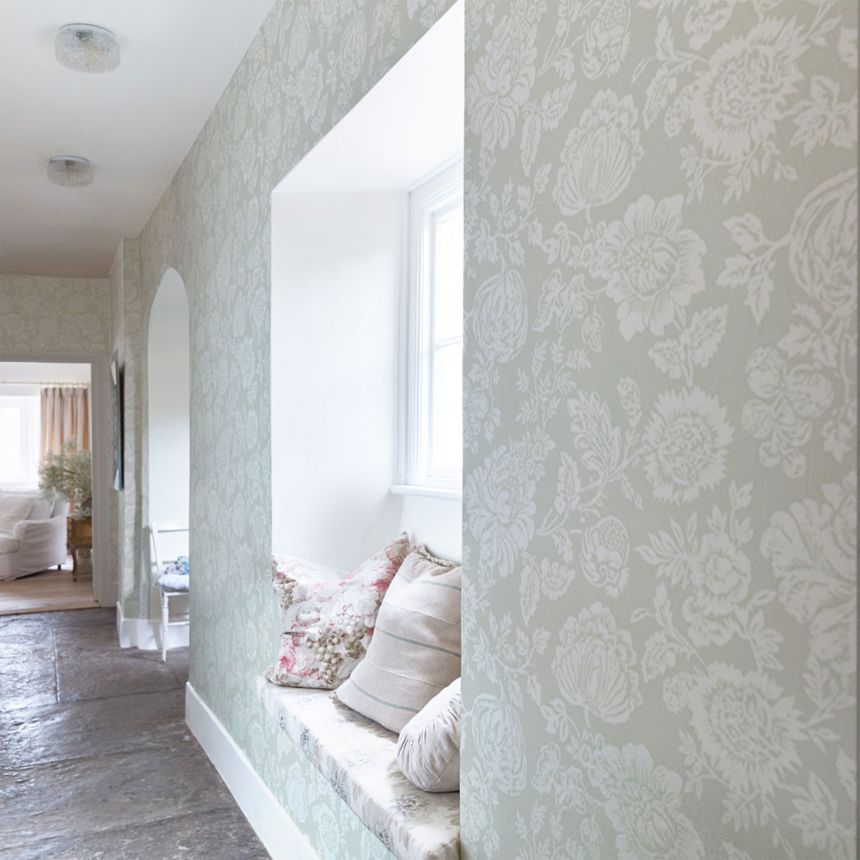Vliesová tapeta na zeď, zelená, květiny, 125138, Shabby Chic by Rachel Ashwell