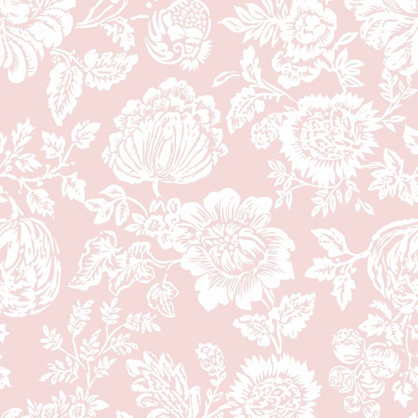 Vliesová tapeta na zeď, růžová, květiny, 125140, Shabby Chic by Rachel Ashwell