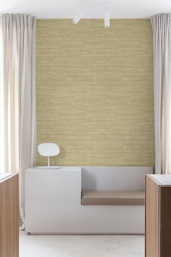 Vliesová tapeta na zeď, hnědo-béžová, imitace látky, PW1005, Precious Weaves, Grandeco