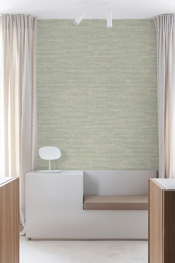 Vliesová tapeta na zeď, šedo-modro-zelená, imitace látky, PW1006, Precious Weaves, Grandeco