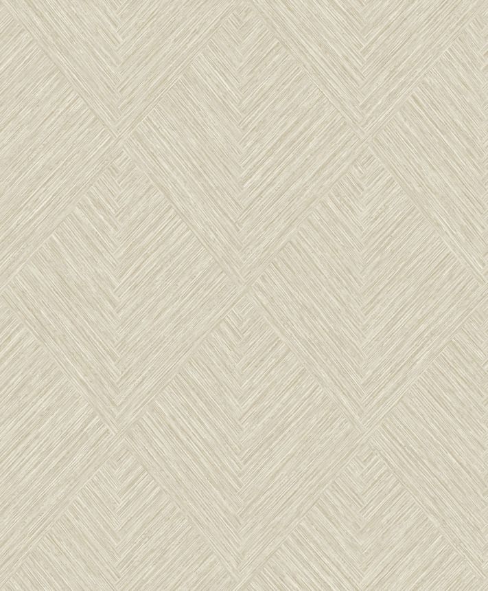 Vliesová tapeta na zeď, šedo-béžová, geometrická, PW3004, Precious Weaves, Grandeco