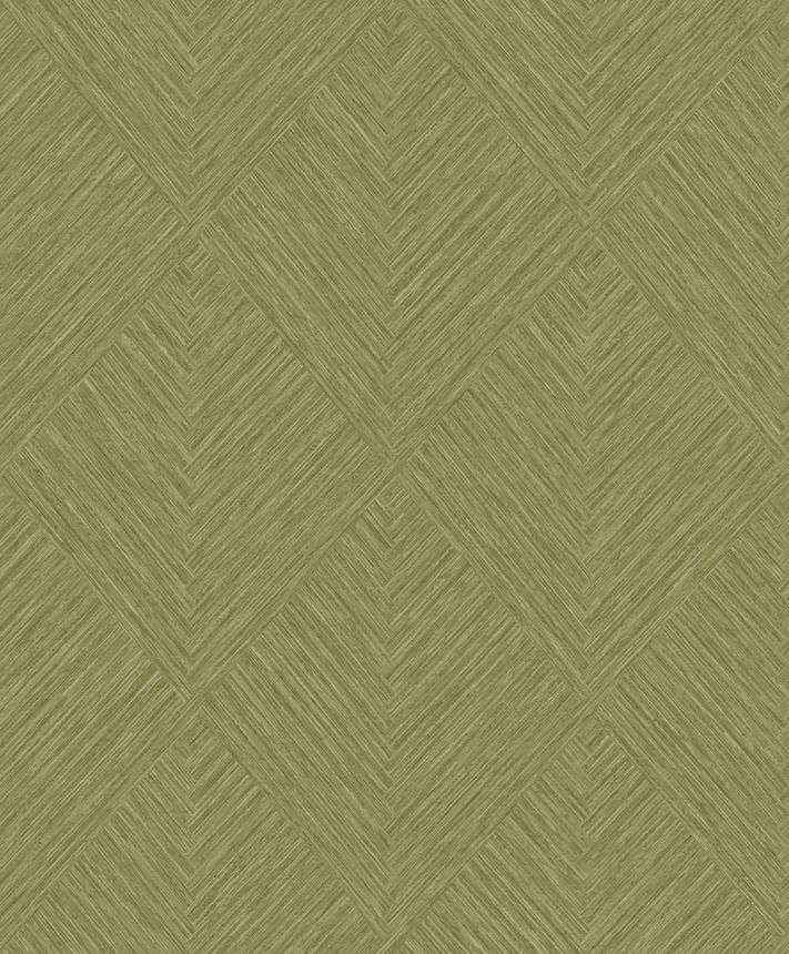 Vliesová tapeta na zeď, zelená, geometrická, PW3007, Precious Weaves, Grandeco