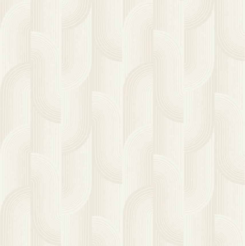 Vliesová tapeta na zeď, krémová, geometrická, PW3101, Precious Weaves, Grandeco