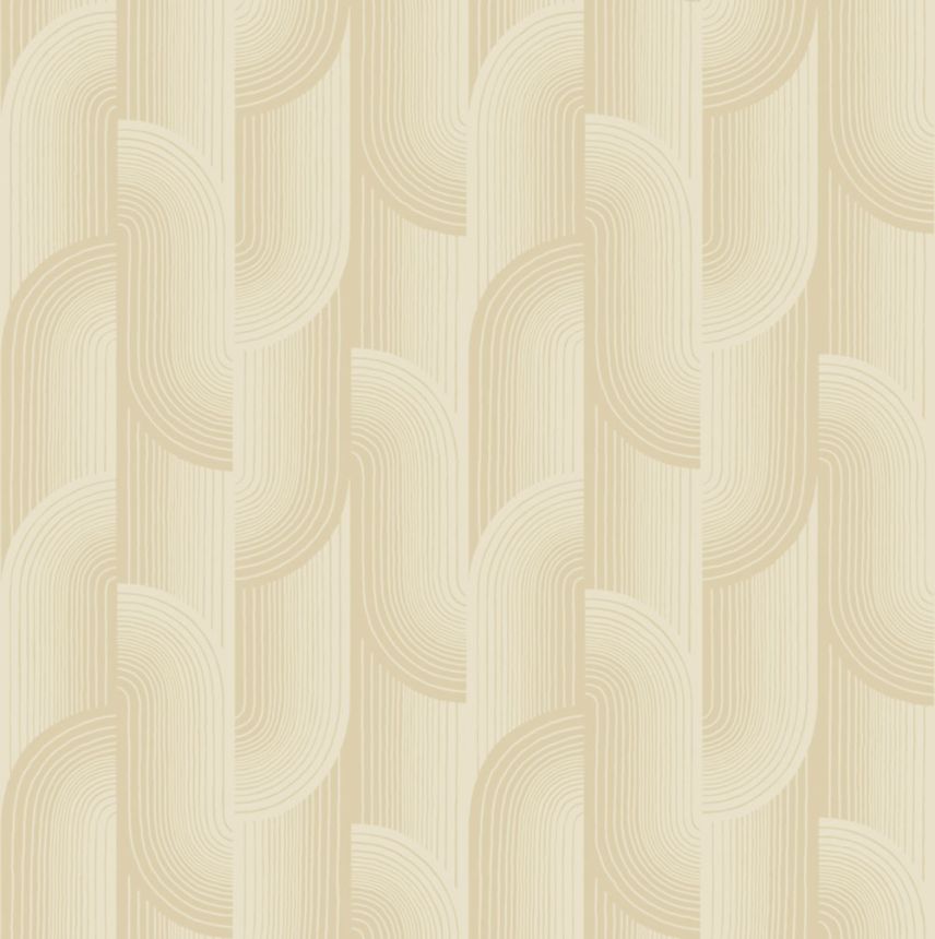 Vliesová tapeta na zeď, béžová, geometrická, PW3105, Precious Weaves, Grandeco