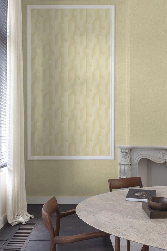 Vliesová tapeta na zeď, béžová, geometrická, PW3105, Precious Weaves, Grandeco