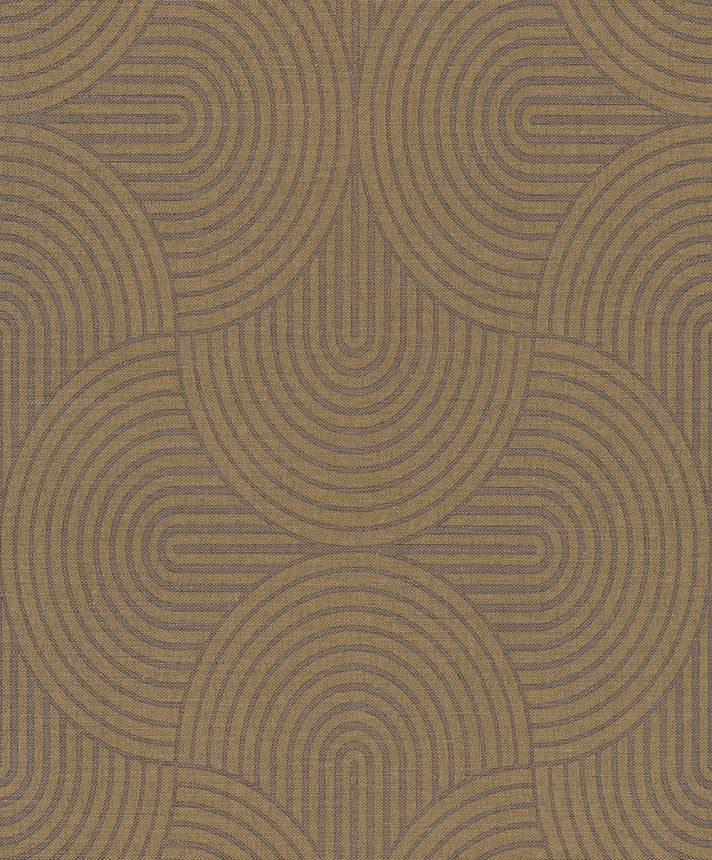 Vliesová tapeta na zeď, okrová, grafická, Art Deco, EAR605, The Texture Book,  Masureel