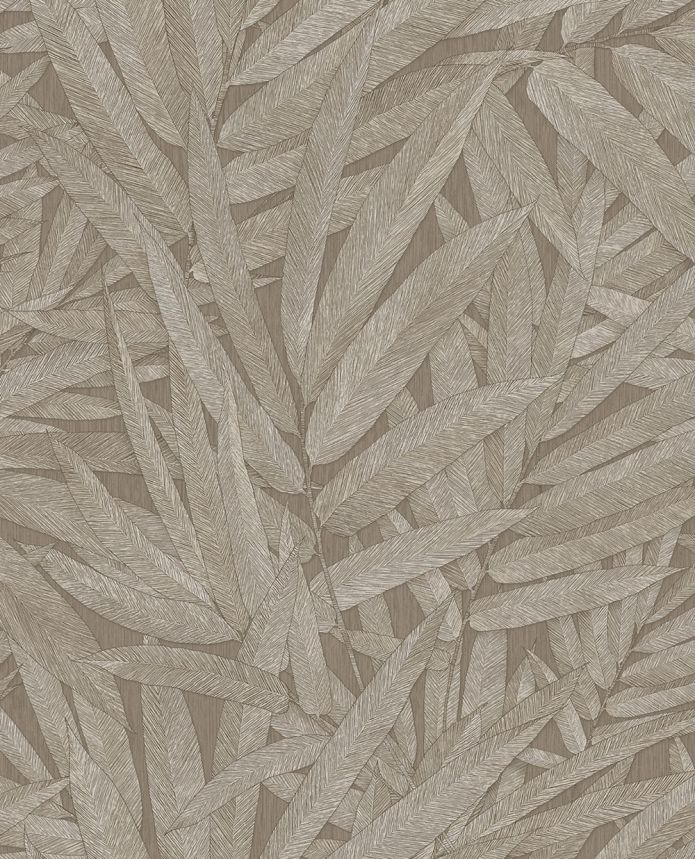 Vliesová tapeta na zeď, hnědá, listy, 350542, Riviera Maison, Eijffinger