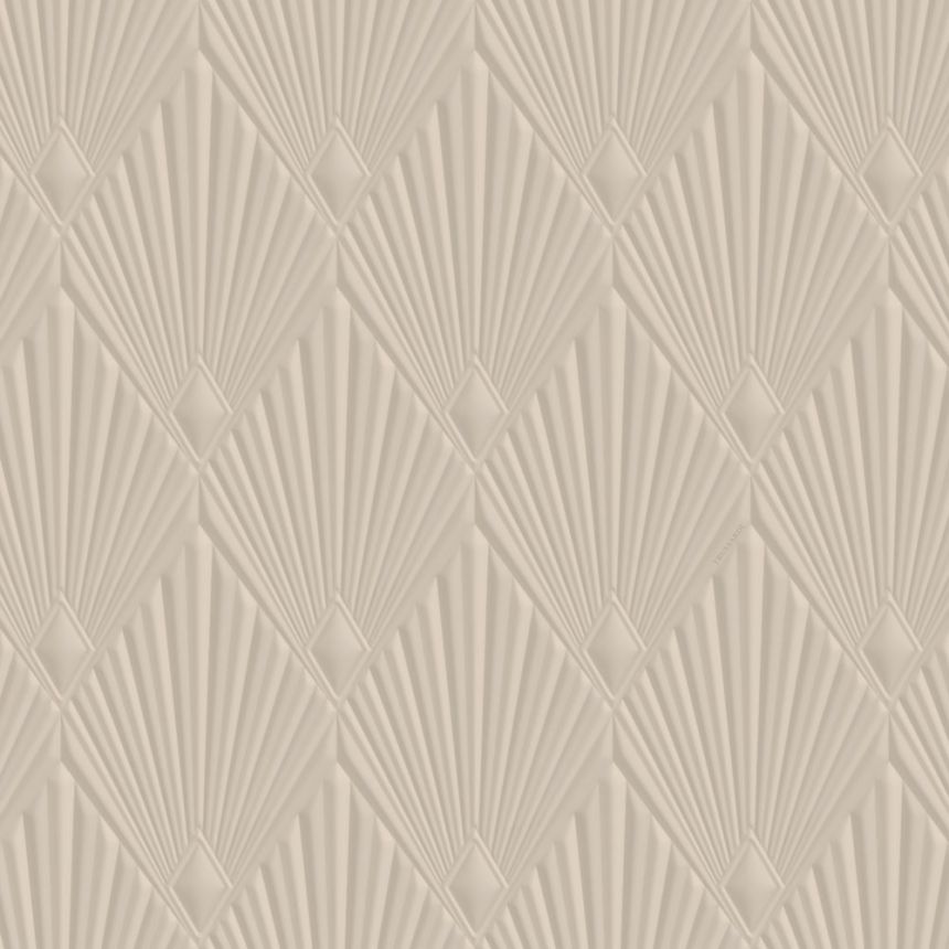 Luxusní geometrická vliesová tapeta na zeď, hnědo-béžová, Art deco, Z30312, Casa 8, Trussardi 