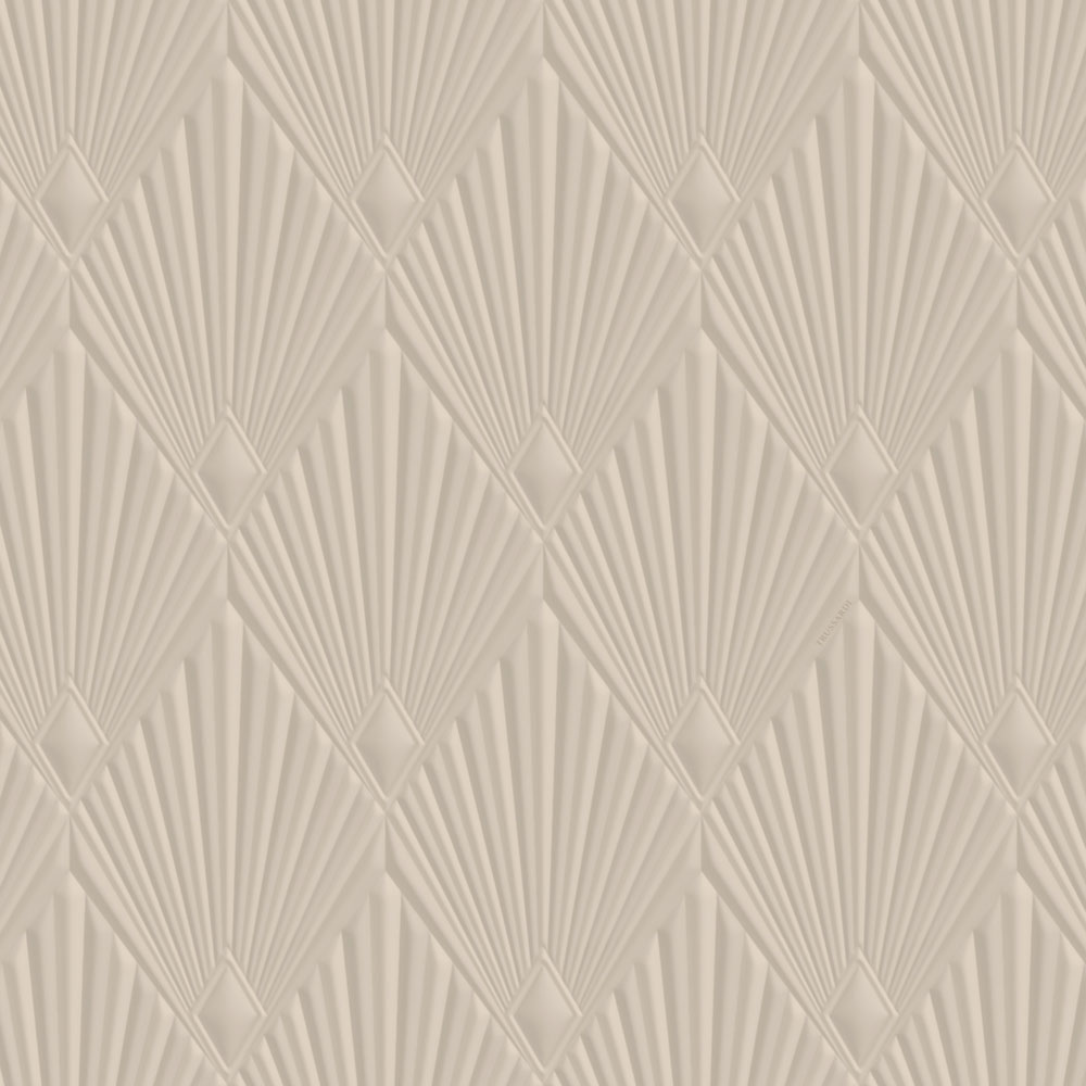 Luxusní geometrická vliesová tapeta na zeď, hnědo-béžová, Art deco, Z30312, Casa 8, Trussardi 