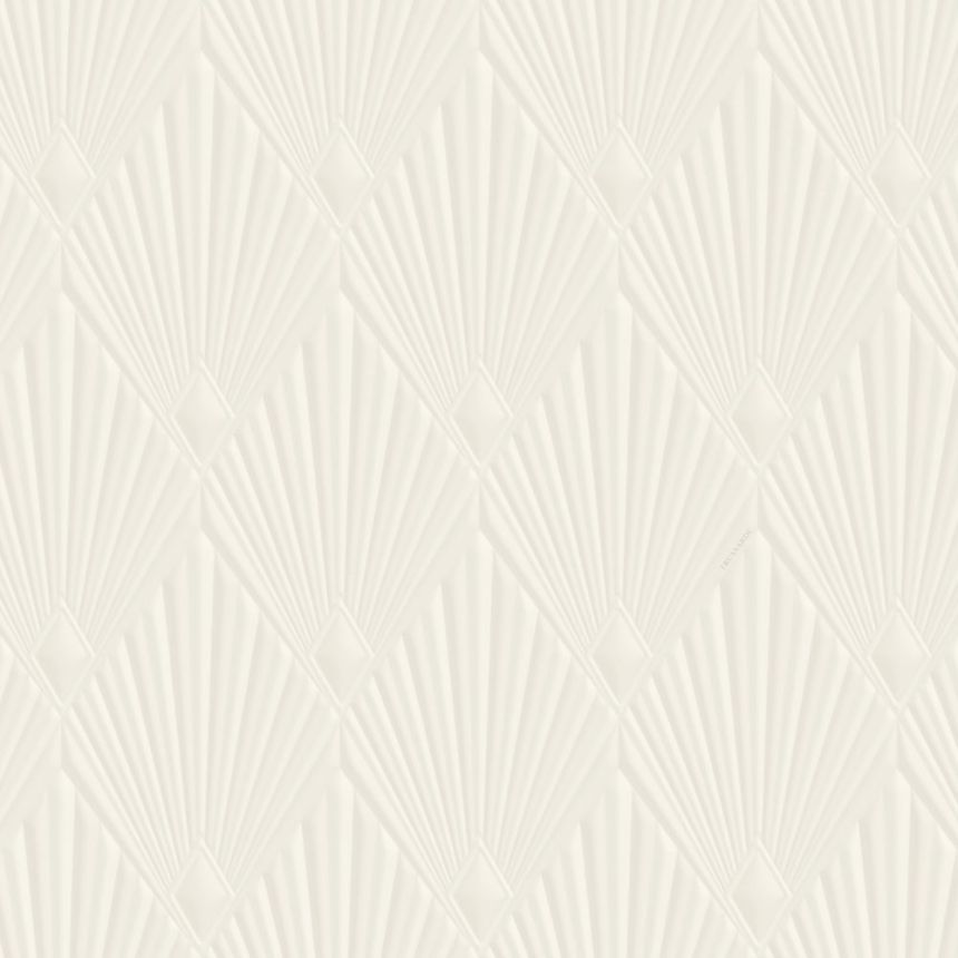 Luxusní geometrická vliesová tapeta na zeď, krémová, Art deco, Z30320, Casa 8, Trussardi 