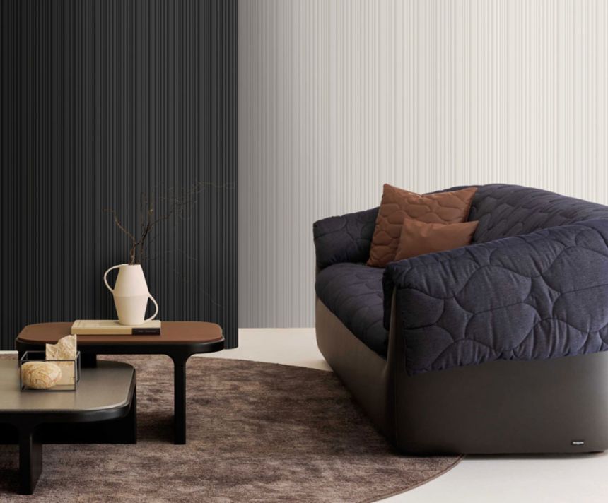 Luxusní vliesová tapeta na zeď, krémová, pruhy, Z30321, Casa 8, Trussardi 