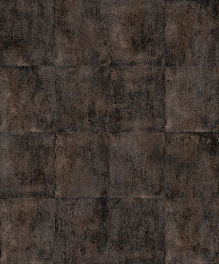 Vliesová tapeta na zeď, hnědo-černá, beton, dlaždice, ORB402, The Texture Book, Masureel