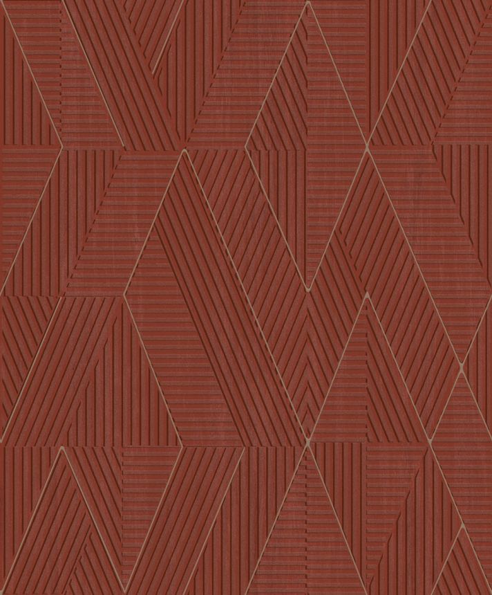 Geometrická vliesová tapeta na zeď, červená, PRI304, The Texture Book, Masureel