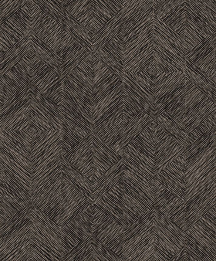 Vliesová tapeta na zeď, hnědo-černá, grafická, TRI102, The Texture Book, Masureel