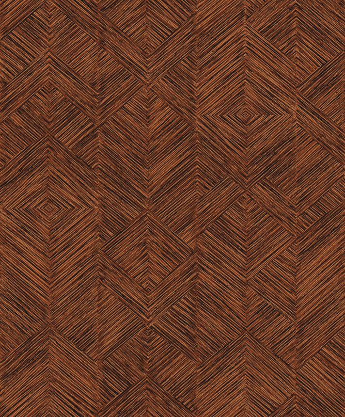 Vliesová tapeta na zeď, hnědá, grafická, TRI103, The Texture Book, Masureel