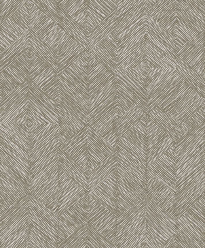 Vliesová tapeta na zeď, béžovo-hnědá, grafická, TRI105, The Texture Book, Masureel