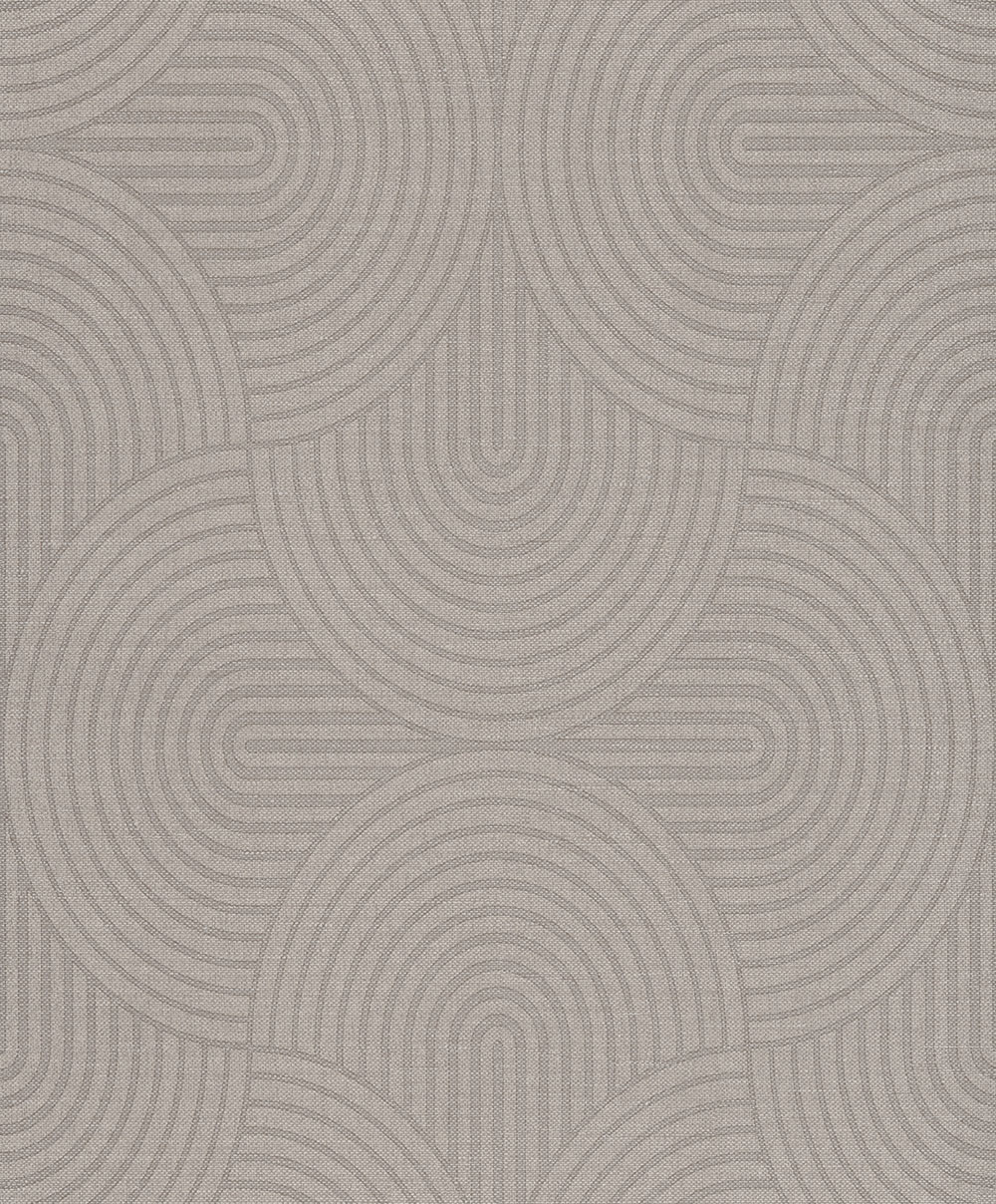 Vliesová tapeta na zeď, šedo-béžová, grafická, Art Deco, EAR606, The Texture Book,  Masureel
