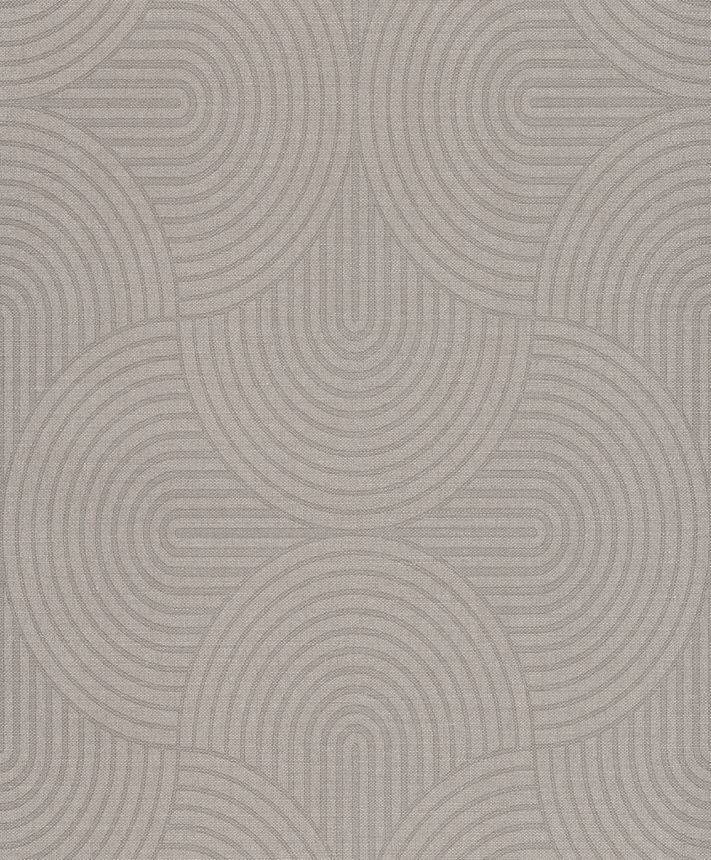 Vliesová tapeta na zeď, šedo-béžová, grafická, Art Deco, EAR606, The Texture Book,  Masureel