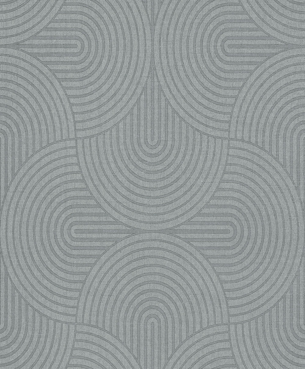 Vliesová tapeta na zeď, šedo-zelená, grafická, Art Deco, EAR603, The Texture Book,  Masureel