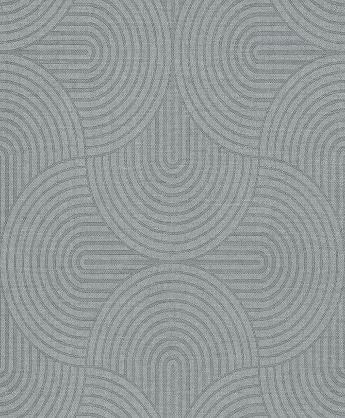 Vliesová tapeta na zeď, šedo-zelená, grafická, Art Deco, EAR603, The Texture Book,  Masureel