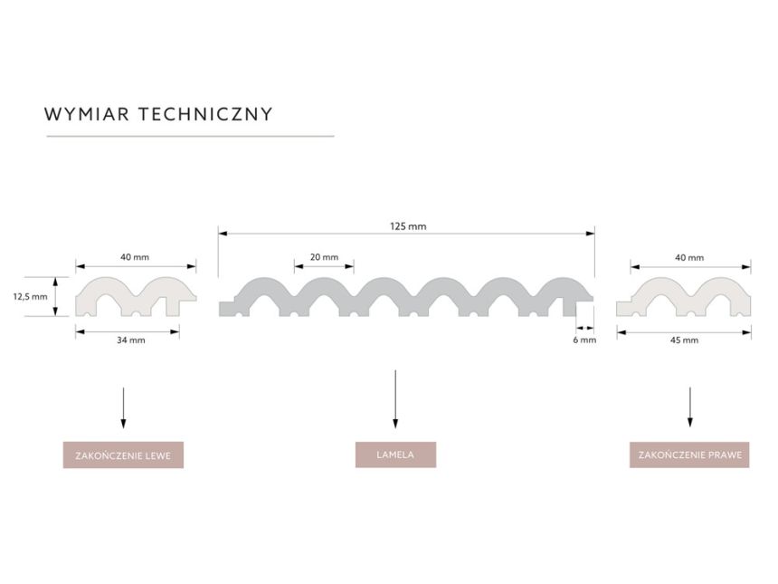 Dekorativní lamela, L0401, 270x12x1,25, Sereno Wall, Mardom