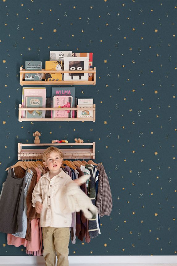 Dětská vliesová tapeta na zeď, modrá, obloha, LD3615, Little Dreamers, Grandeco