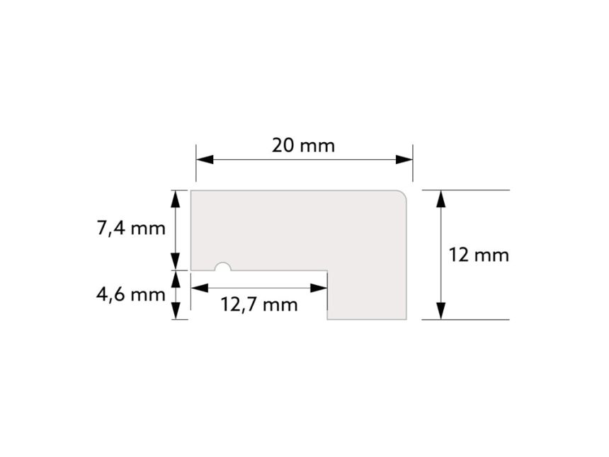 Zakončovací lišta TP002, 200x1,2x2cm, Mardom