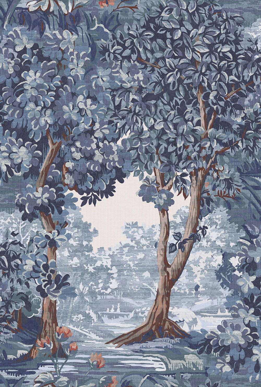 Vliesová tapeta na zeď, modrá, stromy, 127902, Arboretum, Graham Brown Premium