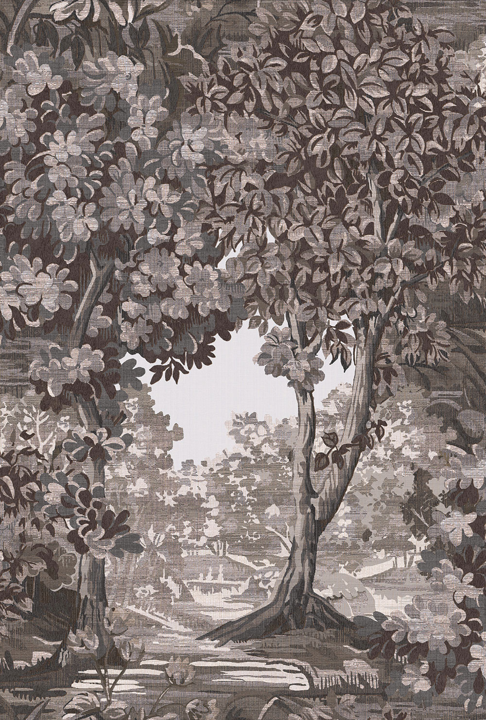 Vliesová tapeta na zeď, hnědo-šedá, stromy, 127903, Arboretum, Graham Brown Premium