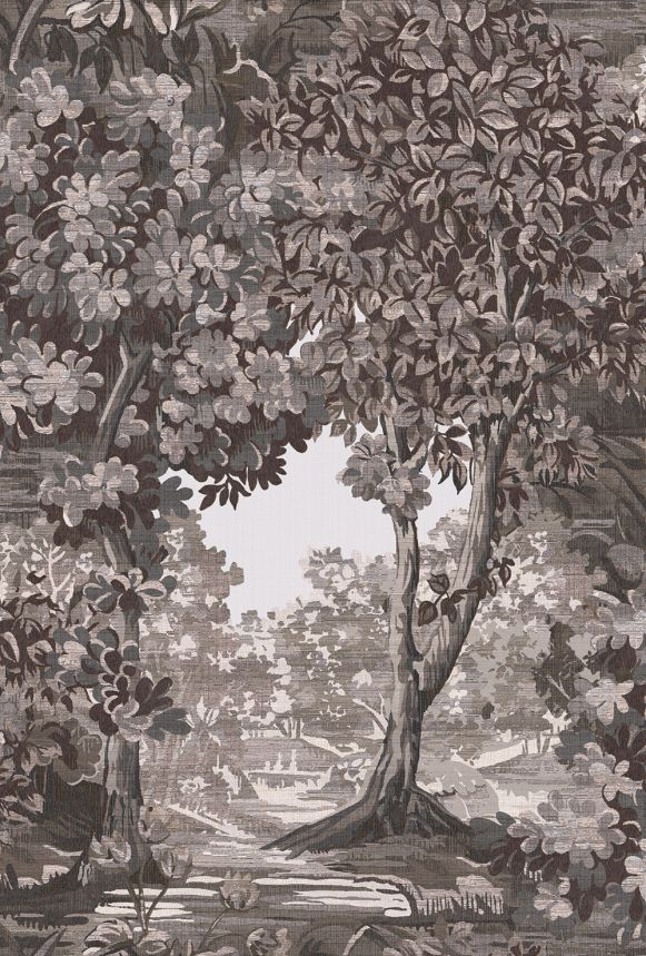 Vliesová tapeta na zeď, hnědo-šedá, stromy, 127903, Arboretum, Graham Brown Premium