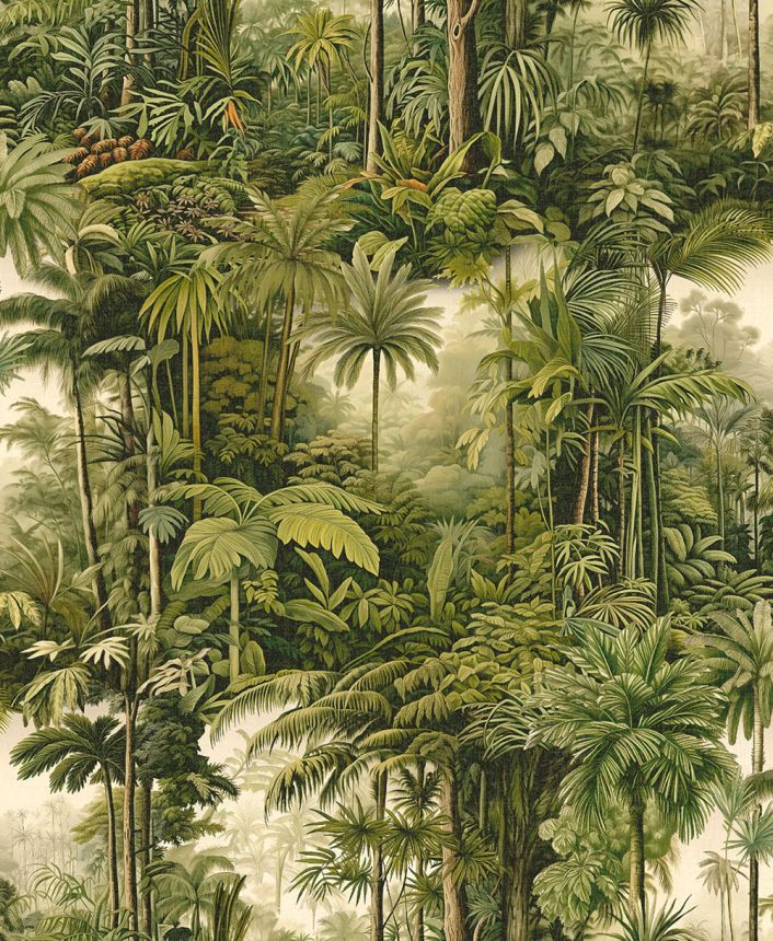 Vliesová tapeta na zeď, zelená, palmy, džungle, 127913, Arboretum, Graham Brown Premium