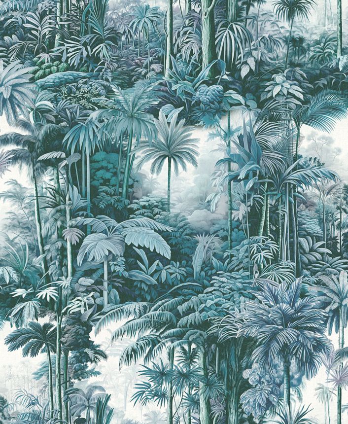 Vliesová tapeta na zeď, modrá, palmy, džungle, 127915, Arboretum, Graham Brown Premium