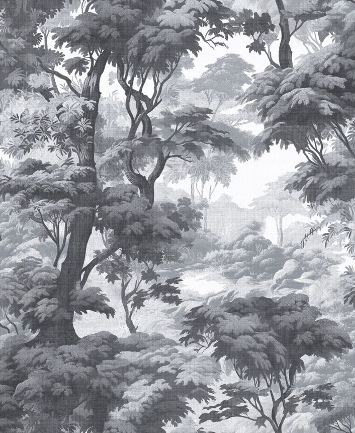 Vliesová tapeta na zeď, šedo-černá, les, stromy, 127930, Arboretum, Graham Brown Premium