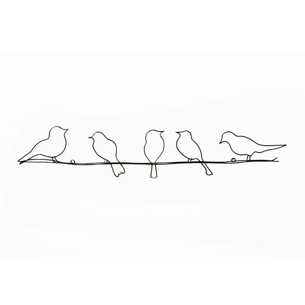Kovová dekorace Ptáci na drátě 41-221, Birds On A Wire , Wall Art, Graham Brown