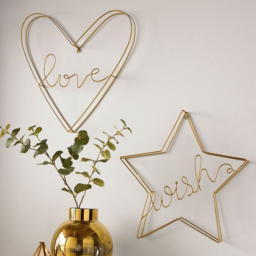 Kovová dekorace Gold Amour Metal Art 104032, Wall Art, Graham Brown