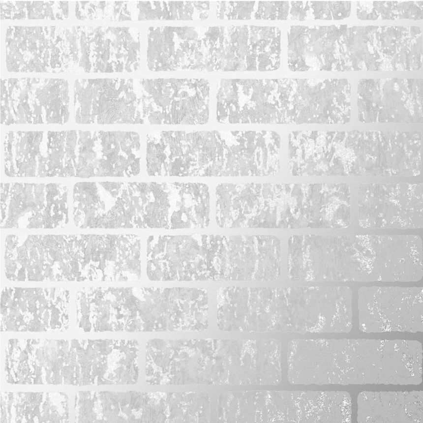 Luxusní vinylová tapeta na zeď,  šedo-stříbrná, Cihly, 106523, Vavex 2024