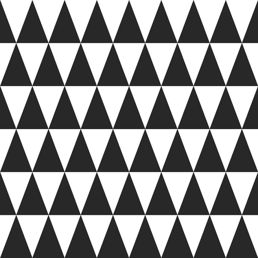 Vliesová tapeta s čenými a bílými trojúhelníky 128845, Little Bandits, Black & White, Esta