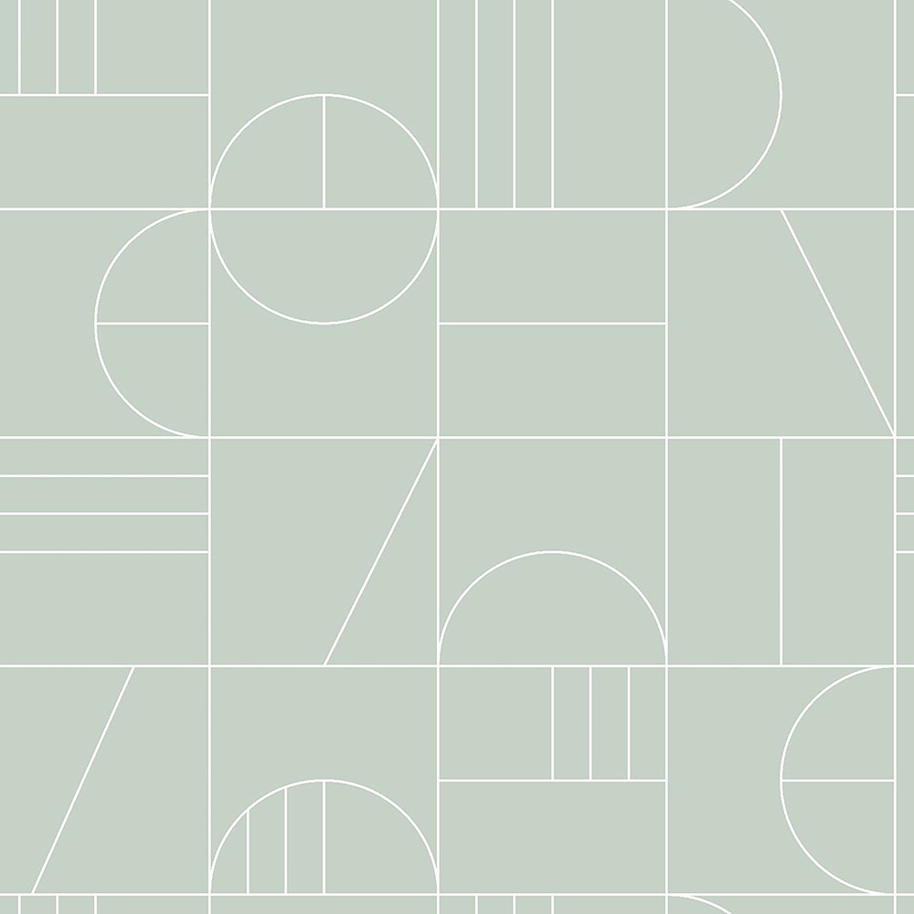 Zelená vliesová tapeta na zeď, geometrický vzor 139209, Art Deco, Est