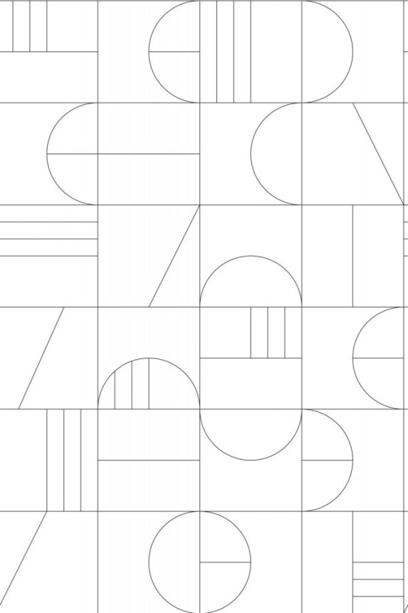 Vliesová obrazová tapeta, černobílý geometrický vzor 158938, 200x300cm, Black & White, Esta