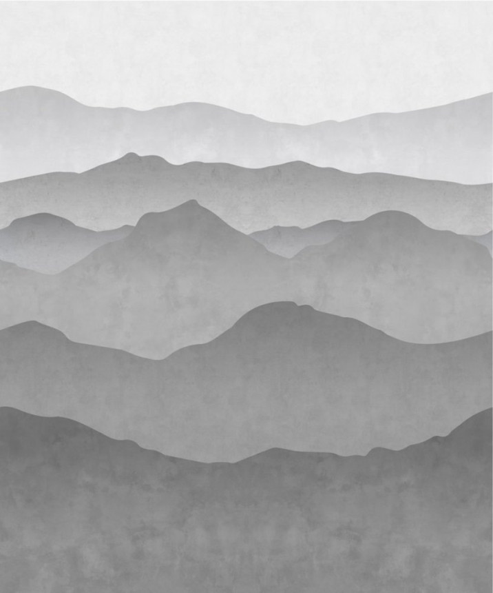 Vliesová obrazová tapeta, Černobílá horská krajina 158939, 250x300cm, Black & White, Esta