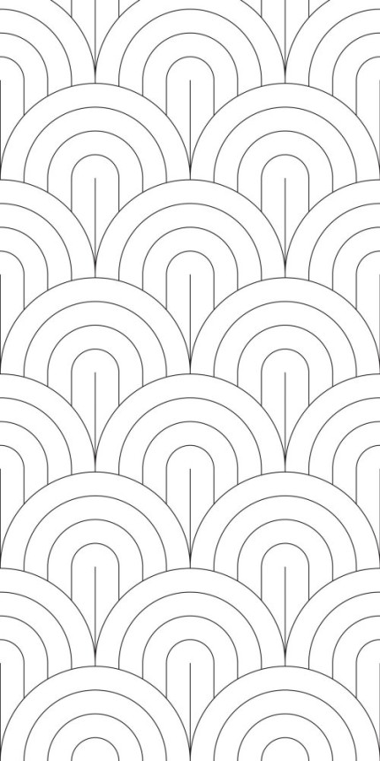 Vliesová fototapeta, černobílý obloukový vzor 158935, 150x300cm, Black & White, Esta