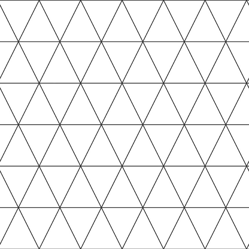 Černobílá vliesová tapeta s trojúhelníky 139148, Black & White, Esta
