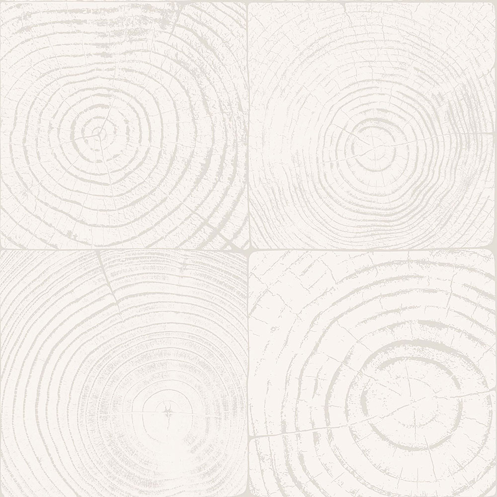 Šedobílá vliesová tapeta, imitace dřeva s letokruhy 347546, Matières - Wood, Origin