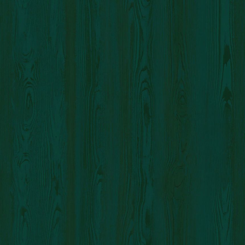 Vliesová tapeta na zeď zelená metalická, imitace dřeva 347535, Matières - Wood, Origin