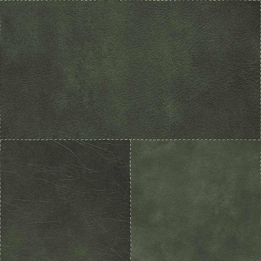 Vliesová tapeta, vzor zelená prošívaná kůže 357239, role 0,5 x 8,37 m, Luxury Skins, Origin