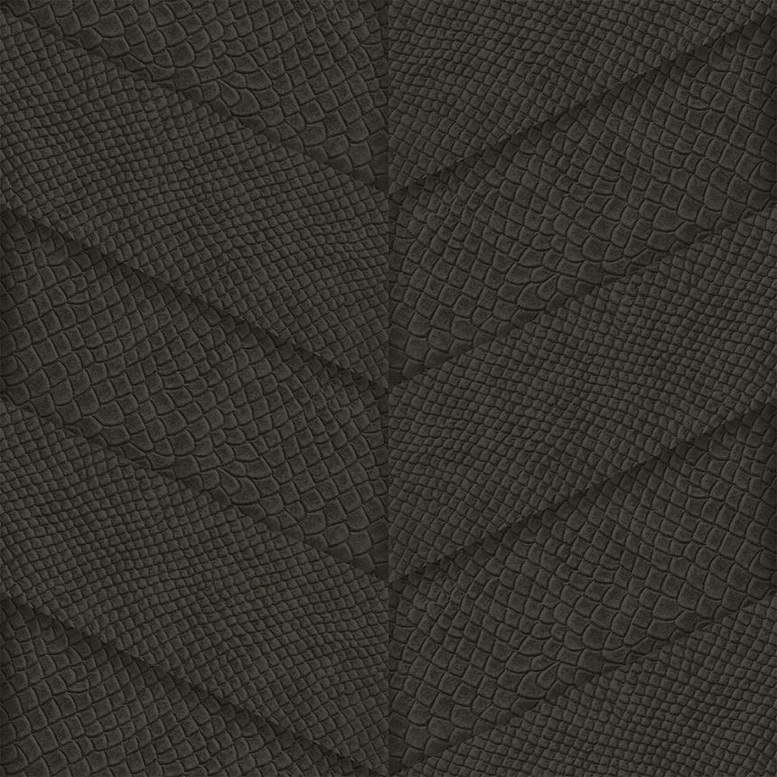 Vliesová tapeta černá, parketový vzor kůže 347795, Luxury Skins, Origin