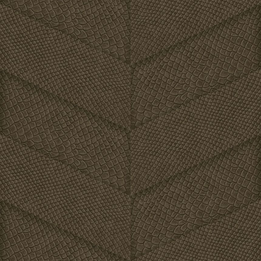 Vliesová tapeta hnědá, parketový vzor kůže 347794, Luxury Skins, Origin