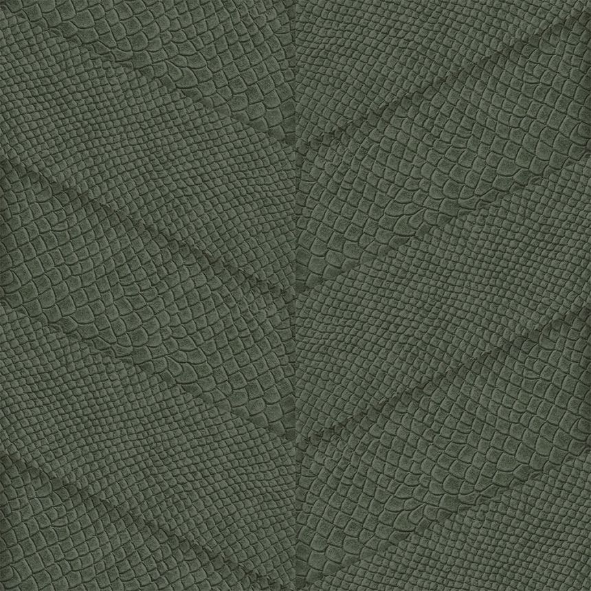Vliesová tapeta na zeď zelená, parketový vzor kůže 347793, Luxury Skins, Origin